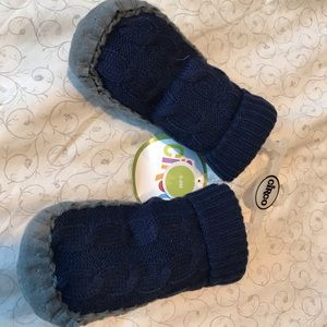 Navy blue infant slippers 0-6months
